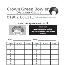 Stevens Double-Sided Bowls Scorecards