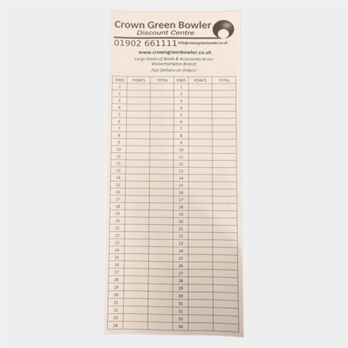 Stevens Double-Sided Bowls Scorecards